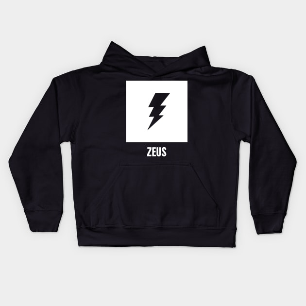 Zeus | Greek Mythology God Symbol Kids Hoodie by MeatMan